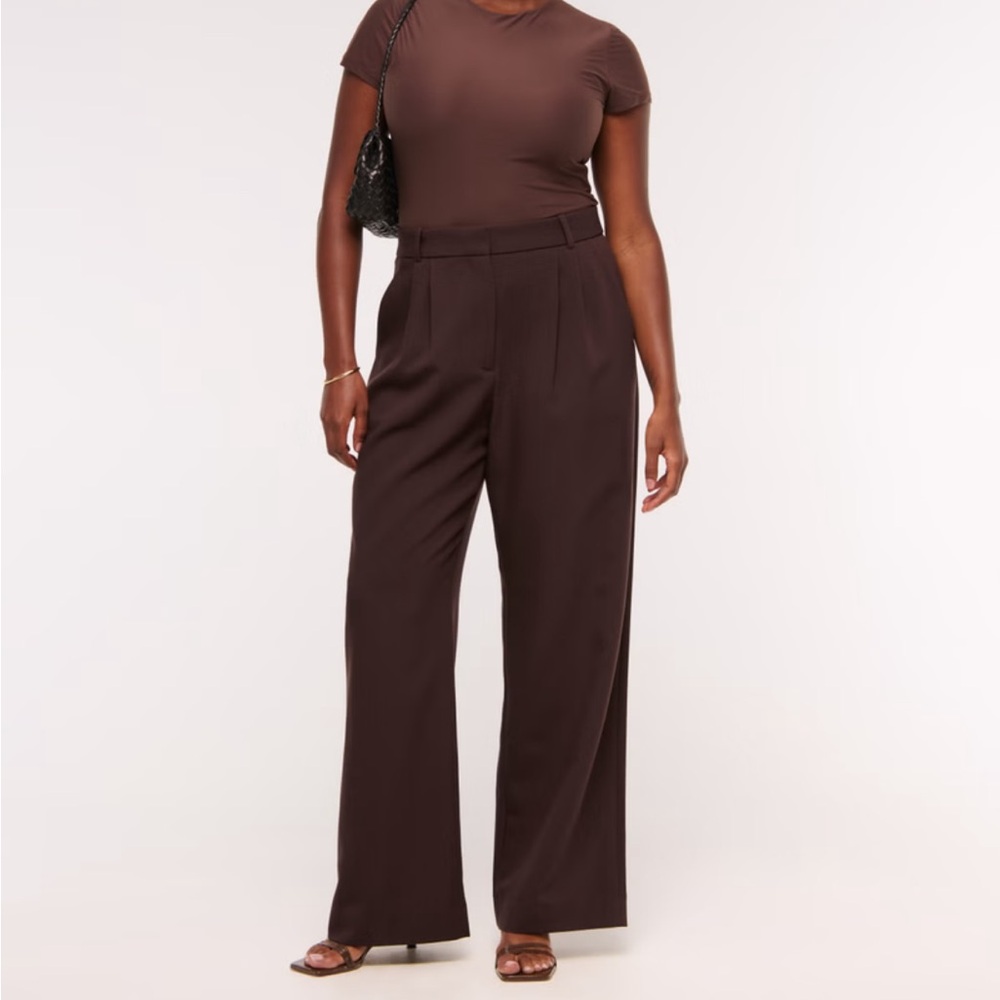Abercrombie & Fitch Sloan Curve Love Tailored Wide Leg Pant